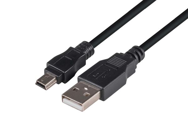 CDL Dynamix USB 2.0 Cable 2m Mini-B Male - USB-A Male