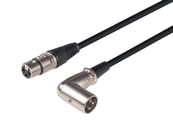 CDL Dynamix 2m XLR 3-Pin Right Angled Male To 3-Pin Female Balanced