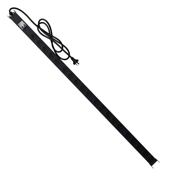 CDL Dynamix 20 Outlet Vertical Power Rail (10A) With 6kA C-Curve MCB 2m