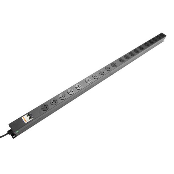 CDL Dynamix 20 Outlet Vertical Power Rail (10A) With 6kA C-Curve MCB 1.3m