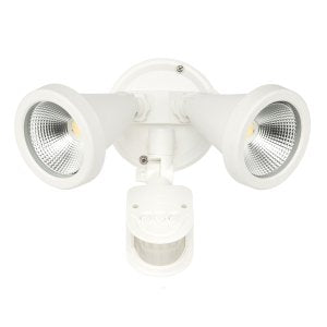 Brilliant Stinger 2X10W Led Twin Security Sensor Light - White