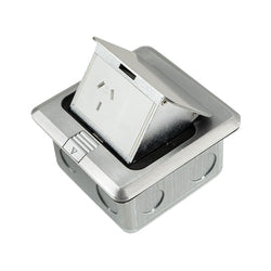 Vynco S/G Floor Box Popup Satin Alloy 1P