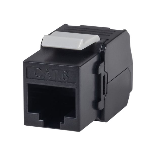 CDL Dynamix Keystone Jack Cat6 UTP Slimline Toeless & Punch Down Black