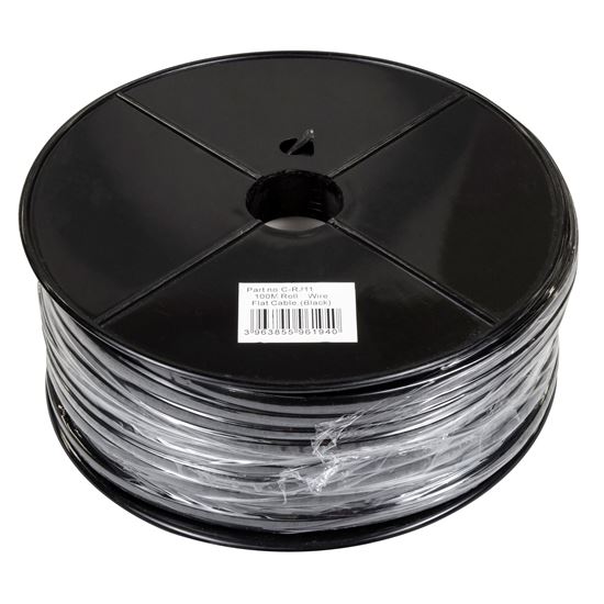 CDY Dynamix 100M Roll 6 Wire Flat Cable Black