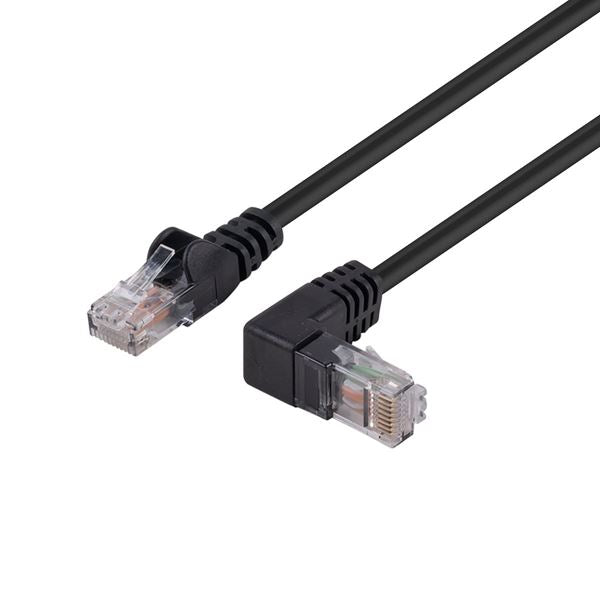 Dynamix 5M Cat6 Black Utp Rightangled Patch Lead 250Mhz(T568A Specification)
