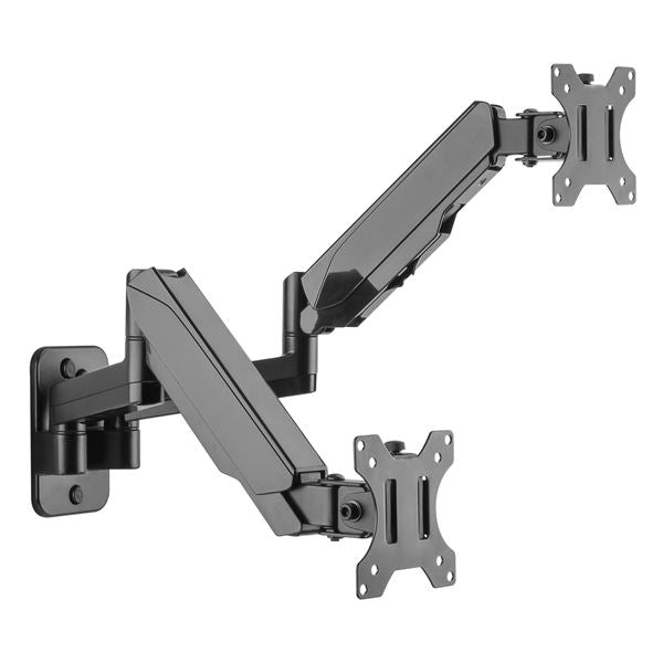 CDL Brateck Dual Wall Mounted Monitor Arms 9kg Extend Tilt Swivel