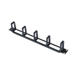 4Cabling 1RU Cable Management Rail 5 Plastic Ring
