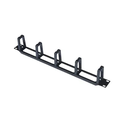 4Cabling 1RU Cable Management Rail 5 Plastic Ring