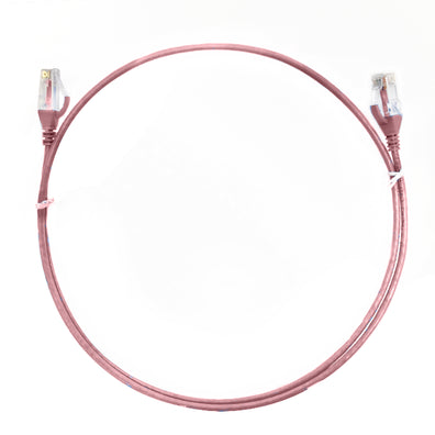 4Cabling 1mÂ CAT6 Ultra Thin LSZH Ethernet Network Cable Pink