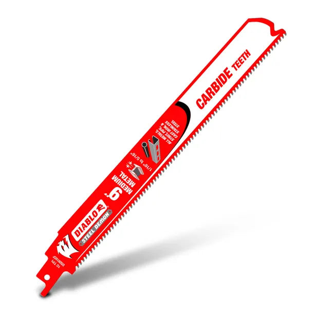 Bosch Diablo 9inch 229mm Steel Demon Carbide Recipro Blade Set for Medium Metal Cutting DS0910CF