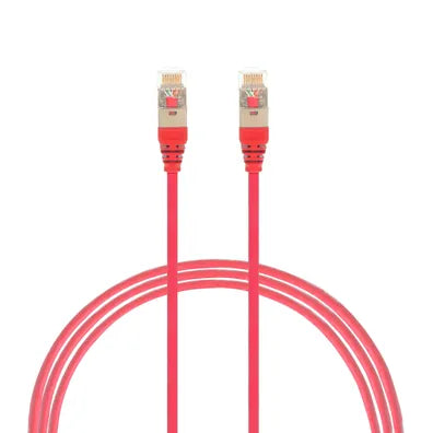 4Cabling 1m CAT6A RJ45 S/FTP THIN LSZH 30 AWG Network Cable Red