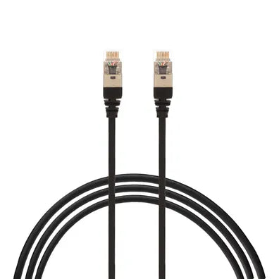 4Cabling 1m CAT6A RJ45 S/FTP THIN LSZH 30 AWG Network Cable Black