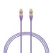 4Cabling 0.5m CAT6A RJ45 S/FTP THIN LSZH 30 AWG Network Cable Purple
