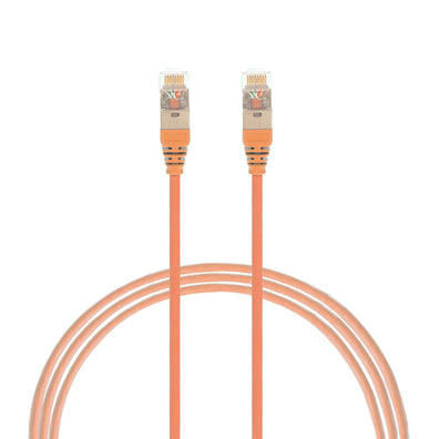 4Cabling 2m CAT6A RJ45 S/FTP THIN LSZH 30 AWG Network Cable Orange
