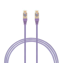 4Cabling 1m CAT6A RJ45 S/FTP THIN LSZH 30 AWG Network Cable Purple