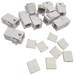 4Cabling CAT6 RJ45 Snap In Keystone Coupler 10 Pack White