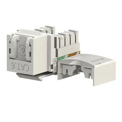 4Cabling CAT6 RJ45 Keystone Jack with Dust Shutter 90Â° 10 Pack White