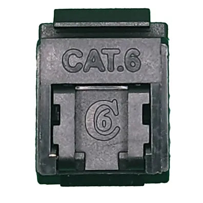 4Cabling CAT6 Keystone RJ45 Jack for 110 Face Plate 10 Pack Black