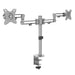 4Cabling Dual Monitor Premium Aluminum Articulating Monitor Bracket Max VESA 100 x 100