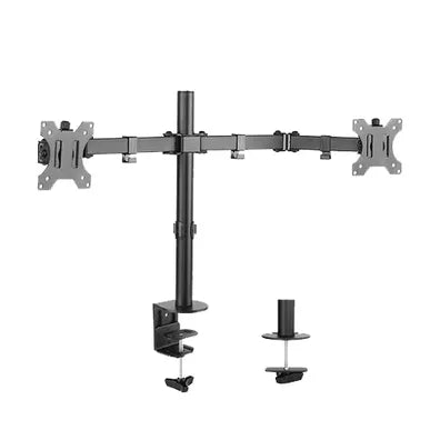 4Cabling Dual Arm Double Joint Monitor Bracket Supports up to 2 x 32" Monitor Max VESA 100 x 100