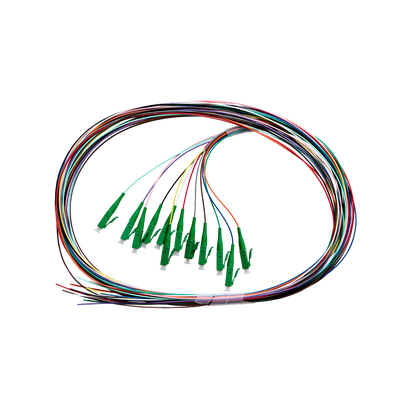 4Cabling 2m Fibre Pigtail LC/APC OS2/OS1 Singlemode 12 Pack Rainbow