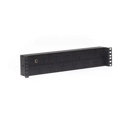 4Cabling 2RU 12 Way GPO Horizontal PDU RECESSED Rack Mount Power Rail