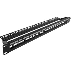 4Cabling 1RU 24 Port Shielded Patch Panel - Unloaded