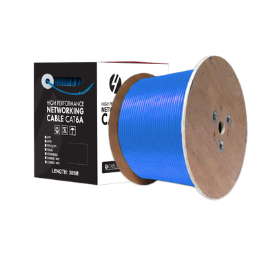 4Cabling CAT6A S/FTP Cable on Reel w/ PVC Jacket  Roll Blue