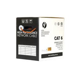 4Cabling CAT6 Ethernet Cable Reel Box UTP LAN Cable w/ Solid Conductor  Orange