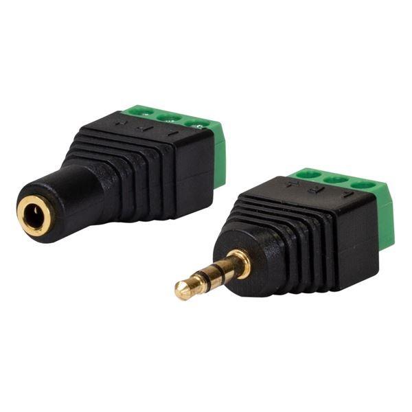 CDL Dynamix 3.5mm Stereo To Wired Adapter PAIR (Male And Female)