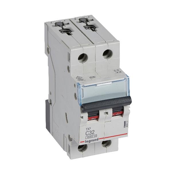 Legrand Miniature Circuit Breaker Tx3 6Ka 2P 32A 2M C Curve 230/400V
