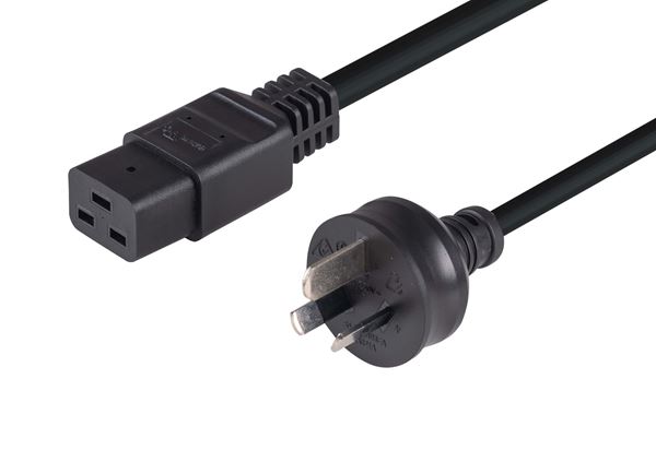 CDY DYNAMIX 2M Power Cord - 15A 3 Pin Plug to 15A C19 Plug.