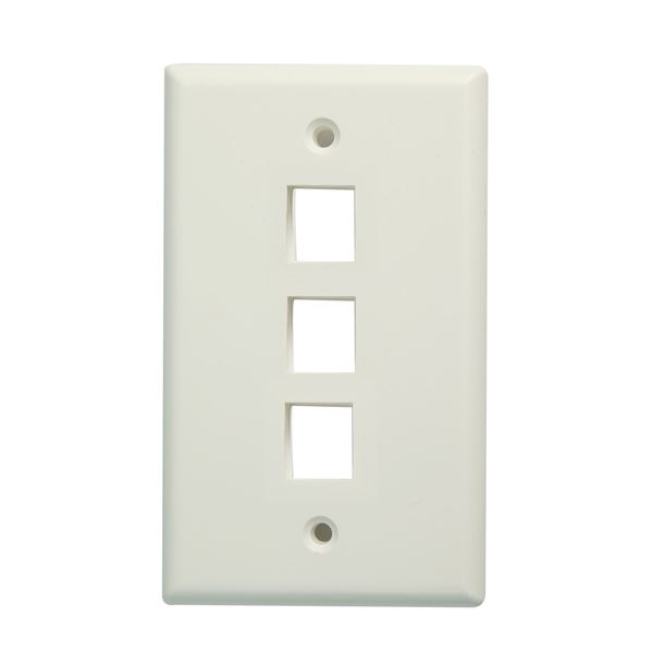 CDL Dynamix Triple Port Face Plate For 110/Keystone Jacks