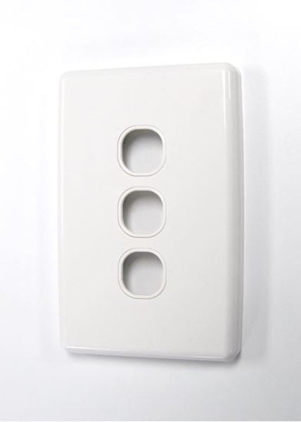 CDL Amdex Switch Plate Only 3 Gang WPC Series Wall Face Full Cover