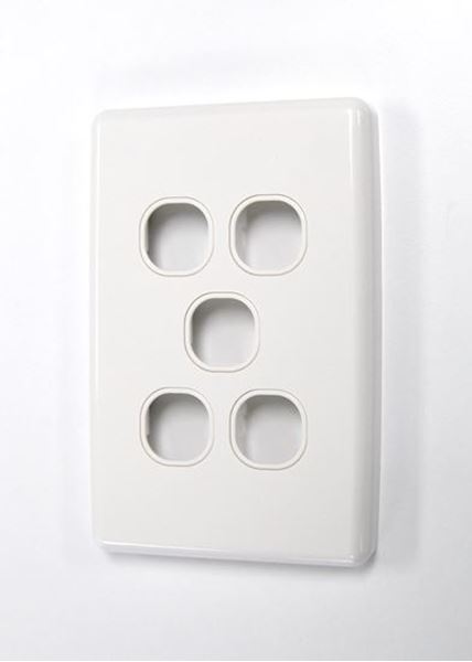 CDL Amdex Switch Plate Only 5 Gang WPC Series Wall Face Full Cover