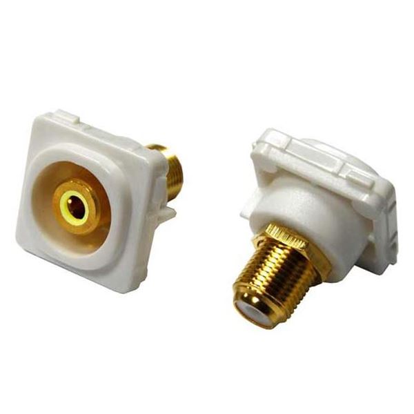 CDL Amdex Yellow RCA To RCA Jack Gold Plated