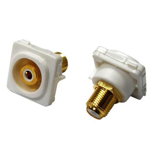 CDL Amdex White RCA To F Connector Gold Plated
