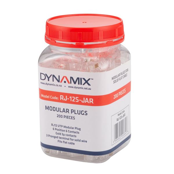 CDY DYNAMIX RJ-12 Plug 200pc Jar
