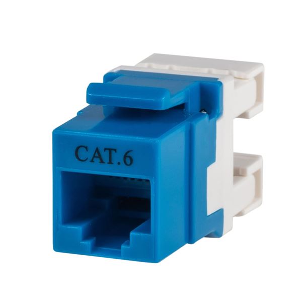 CDL Dynamix Cat6 Keystone RJ45 Jack for 110 Face Plate Blue
