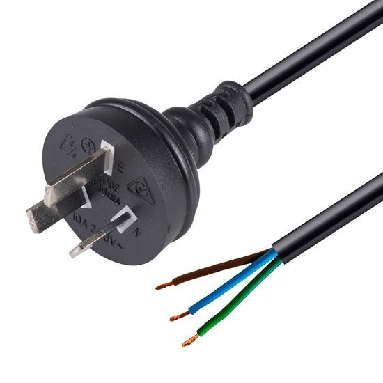 CDY Dynamix 4M 3 core 1mm Bare Wire to 3 Pin Black