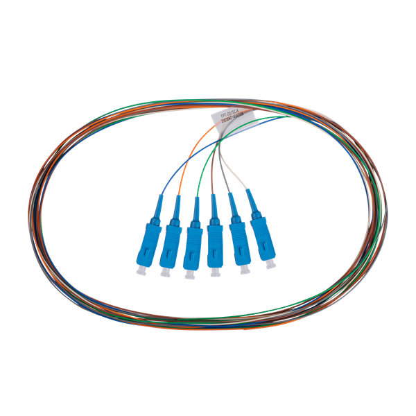 CDY Dynamix OS1 2mt Fibre Pigtail SM 6 Pack Colour Coded SC