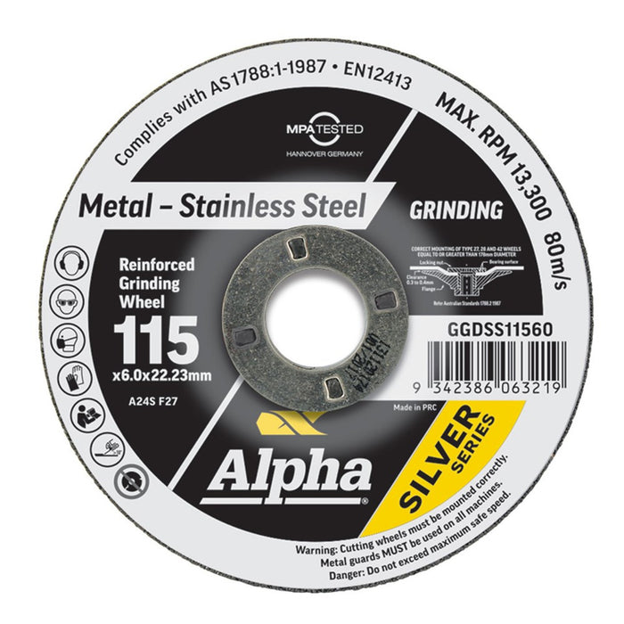 Trucut Sheffield SHEFFIELD MaxAbrase 115 x 6.0mm Grinding Disc - Stainless