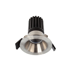 Halcyon Design Standard Recessed Exterior 316 Stainless Steel Downlight 9.5W 230Ma IP65 IC-F/IC-4 C/W UID Dimmable Driver - Polished Ss