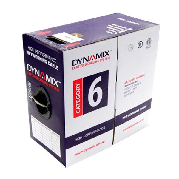 Dynamix 305m CAT6 Grey UTP Stranded 24AWGx4P PVC Cable