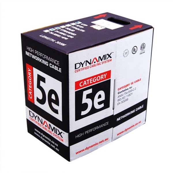 CDL Dynamix Cable Cat5E 4P STP Solid 100MHz in 305m Pull Box White