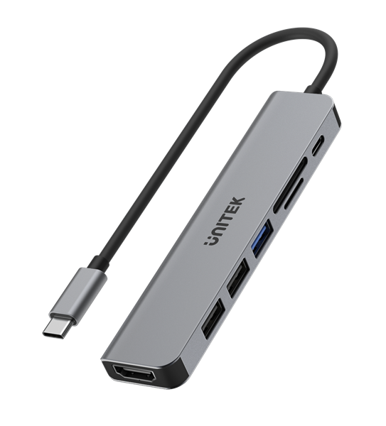 Usb Acitt Unitek 7-In-1 Multi-Port Hub With USB-C Connector — Scott Electrical