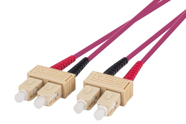 CDL Dynamix Fibre Lead 3m Duplex Multimode 50u SC/SC OM4 Pink