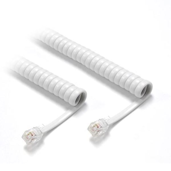 CDL Dynamix Curly Handset Cord White