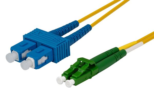 CDL Dynamix 0.5m 9u LC APC/SC Duplex Single-Mode OS2 G657A1 Fibre Patch Lead