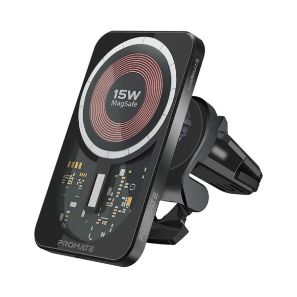 CDL Promate 15W MagSafe Transparent In-Car Wireless Qi Phone Charger